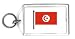 Keychain with Tunisian, flag, Tunisia