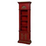 Rouge Distressed Narrow Bookcase