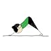 Wallmonkeys Peel and Stick Wall Decals - Woman Practicing Yoga, Dog Pose - Removable Graphic