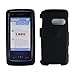 Black Rubberized Hard Protector Case for LG Rumor Touch LN510 thumb