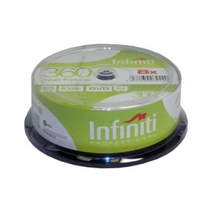 Infiniti 360 8x Dual Layer DVD+R 8.5Gb Full Face Printable Cakebox (25pk)