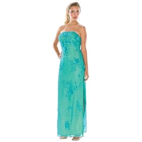 Formal Evening Gown. Strapless Silk Dress for Prom, Party, Wedding by Sean Collection (8771)