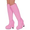 60s 70s Pink Go-Go Boot Covers Unisex Fancy Dress