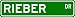RIEBER Street Sign ~ Personalized Family Lastname Sign ~ Gameroom, Basement, Garage Sign Novelty** ALUMINUM Image