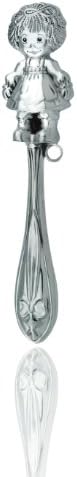 Sterling Silver Raggedy Ann Doll Rattle