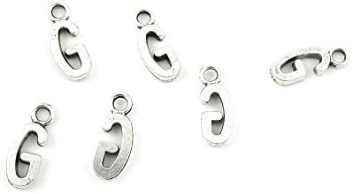15 PCS Jewelry Making Charms P7JE7F Alphabet G Antique Silver Tone Necklace Bracelet Repair Bulk Lots Pendant Findings