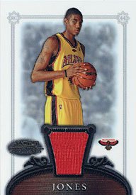Solomon Jones 2007 Topps Bowman Sterling Game-Worn Jersey Rookie Card #62 - Atlanta Hawks