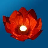 4 x Red Colour Garden / Pond / Water Floating Lanterns