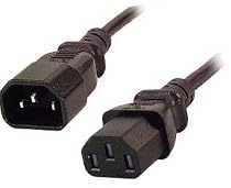 3 ft Computer Power Cord Extension - IEC320 C13 to IEC320 C14