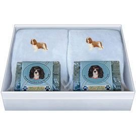 Click here to buy Double Gift Box with Cavalier Soap and Towel by Your Breed.