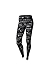 Nike Womens Printed Drawstring Waist Athletic Leggings