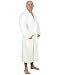 TowelSelections Bamboo Terry Cloth Bathrobe - Luxury Shawl Collar Robe for Women and Men, Rayon from Bamboo / Egyptian Cotton, Made in Turkey, White