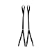 Stirrup Style Black Shirt Stays - 2 Pack