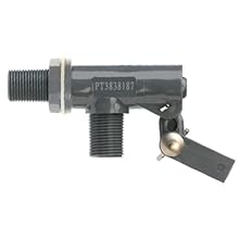 Kerick Valve PT3838187 PVC Float Valve, Tank Mount, 7.2 gpm at 60 psi, 3/8" NPT Male