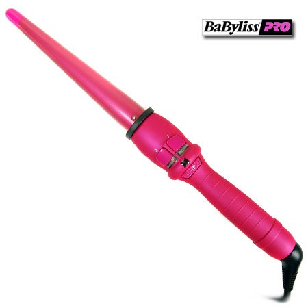 Babyliss Pro Hot Pink Porcelain Rebel Conical Wand Hair Curling Tong