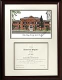 Graduate- Eastern Michigan University Framed Lithograph With Diploma Opening