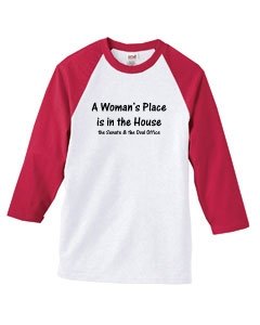 A Woman's Place Is in The House, The Senate & The Oval Office on Adult & Youth Cotton Baseball Jersey (in 8 colors)