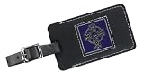 Purple Celtic Cross Leather Luggage Tag