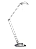 Funktionale Schreibtischleuchte “Picaro” in Chrom incl. massivem Tischfuß und flexibler Klemme