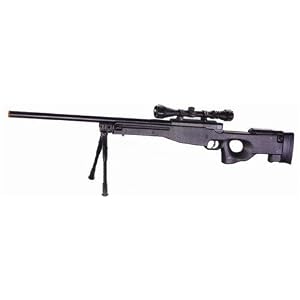 Well L96 AWP 500 fps Bolt Action Airsoft Sniper Rifle MB01 with 3x Scope & Bipod