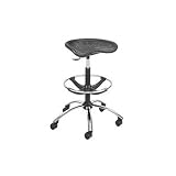 Sit-Star Stool with Chrome Base Color: Black