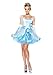 Leg Avenue Disney 3Pc.Classic Cinderella Dress Choker and Head Piece, Blue, Medium