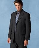 Calvin Klein Superfine Wool 3-Button Charcoal Jacket