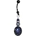 Handcrafted Genuine Swarovski® BLACK ODYSSEY Titanium Belly Ring