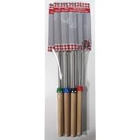 Telescopic Marshmallow / BBQ Fork - Set of 4 - Assorted Colors