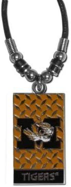 NCAA Missouri Tigers Diamond Plate Rope Necklace, 20-Inch