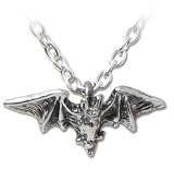 Kiss the Night Bat Pendant Necklace
