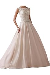 Lace Sheer  Organza Empire Natural   Waistline Sleeveless  Ball Gown  Dress
