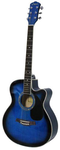 Crescent 41 Inch Blue Acoustic Cutaway