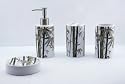 4-tlg. Designer-Badset - Bamboo