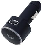 Iluv I109Blk Dc Cigarette Lighter Adapter With Usb Output