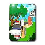 Londons Times Offbeat Cartoons - Bugs N Slugs - Slug Highway Patrol Radar Police - Light Switch Covers - single toggle switch