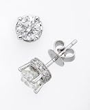 14k White Gold Diamond Filigree Stud Earrings (2 ct. t.w.)