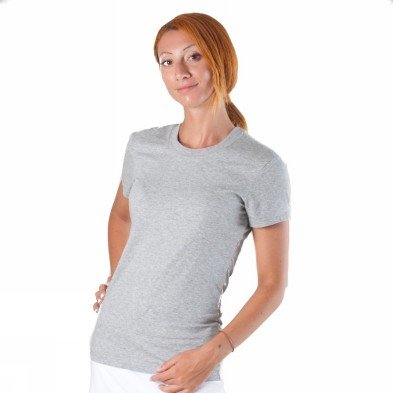 Nike Damen T-Shirt Dri-Fit Cotton, dunkelgrau/mattsilber, M / 40-42 Preisvergleich