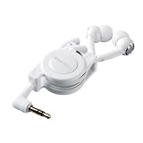 SANWA SUPPLY MM-HP113W ステレオイヤホン(巻き取り式) ホワイト