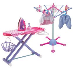Childrens Toyshop  Toys : Ironing Board Set with Drying Rack