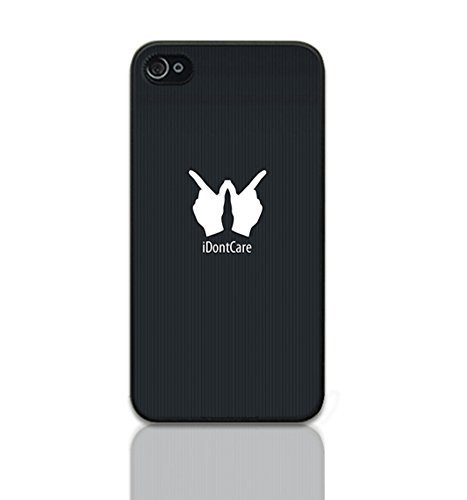 I dont care Image Unique Diy New Hard Snap On Cover Protector Case For iPhone 4 4S