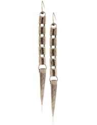 Steve Madden Square Link and Stick Linear Drop Earrings