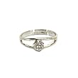 Rhinestone Adjustable Birthstone Fashion Ring for April, Diamond