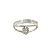 Rhinestone Adjustable Birthstone Fashion Ring for April, Diamond