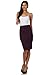 Sakkas Petite High Waist Stretch Pencil Skirt with Shirred Waist Detail