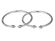 Pyramid .925 Sterling Silver West Indian Bangles (Pair)