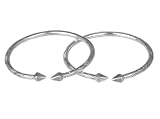 Pyramid .925 Sterling Silver West Indian Bangles (Pair)