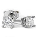 .50CT 14k White Gold Round Brilliant Cut Diamond Studs Womens Earrings color (G/H) clarity (SI2/SI3)