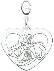 St Silver Disney Heart Princess Ariel Charm Jewelry