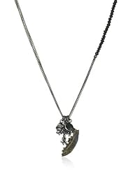 M.Cohen Hand made Designs Hematite and Chain with Charms Necklace